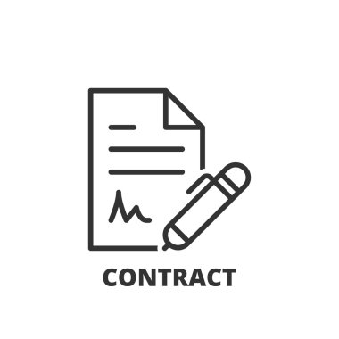 Satırı simgesi. sözleşme