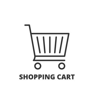 Satırı simgesi. Alışveriş sepeti