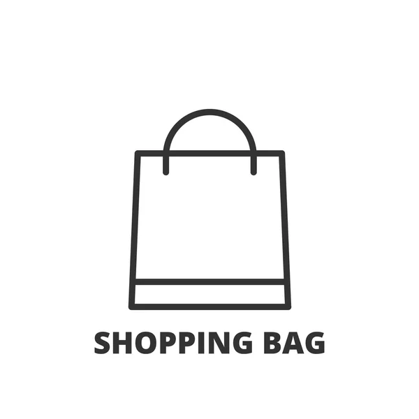 Ícone de linha. Bolsa de compras —  Vetores de Stock