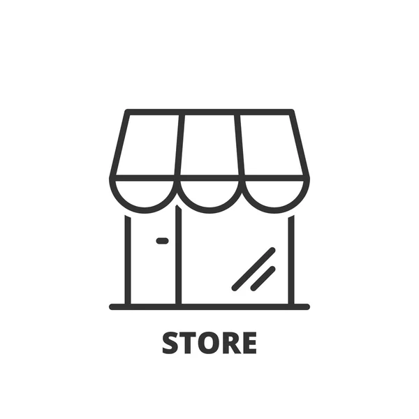 Icono línea. Tienda — Vector de stock