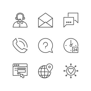 Satır simgeler. Başvurun. Düz sembolleri