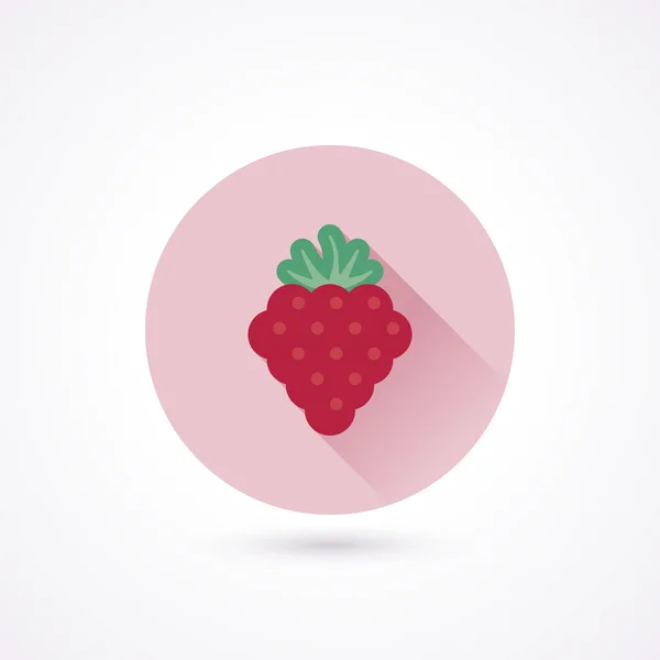 Icône plate. Framboise — Image vectorielle