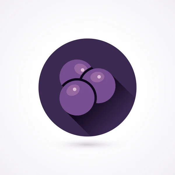 Platte pictogram. Blueberry — Stockvector