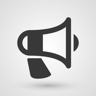 Siyah megafon simgesi