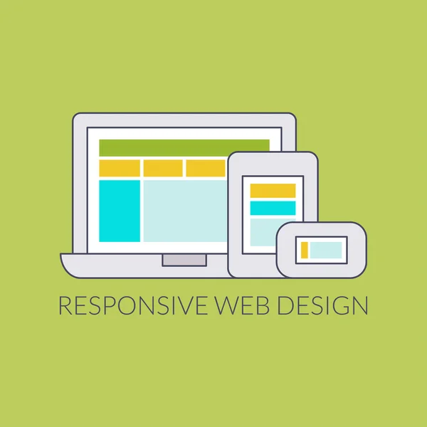 Responsiv webbdesign — Stock vektor