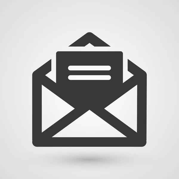 Icône mail noir — Image vectorielle