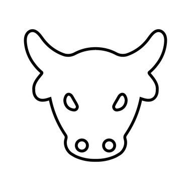 İnek, boğa başlı çizgi simgesi.