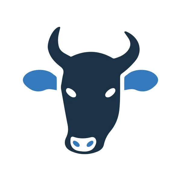 Cow heads, livestock, neat, ox icon. Simple design.