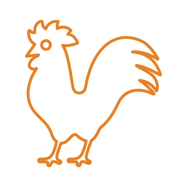 Hen Meat Cock Line Icon — Stock Photo, Image