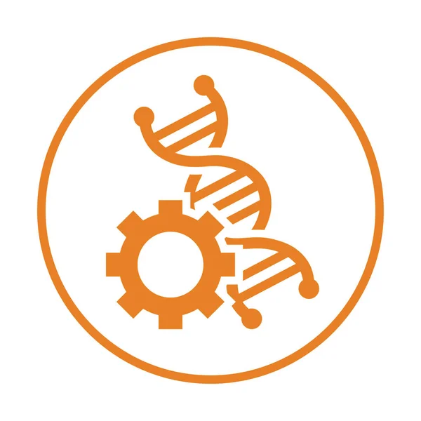 Configuratie Medisch Onderzoek Icoon Afgeronde Oranje Kleur — Stockfoto