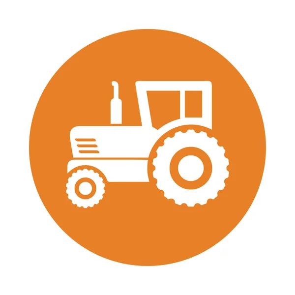 Tractor Agriculture Farm Work Icon Orange Color Design — Stock Photo, Image