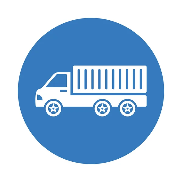 Transport Travel Truck Vehicle Icon Blue Design — Stock Photo, Image