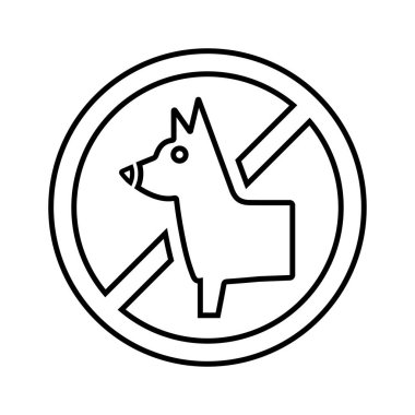 Hayvan, simgeden uzak dur - Ticari amaçlar için kullanın, yazdırma medyası, web veya herhangi bir tasarım projesi için. Vektör EPS dosyası.