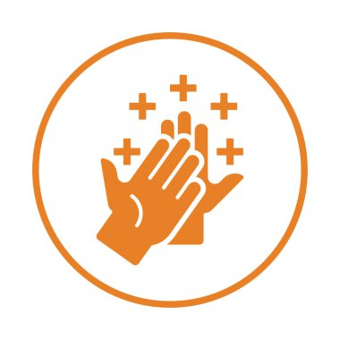 Temiz, el simgesi beyaz arka planda izole edilmiştir. Grafik ve web tasarımı veya ticari amaçlar için kullanın. Vektör EPS dosyası.