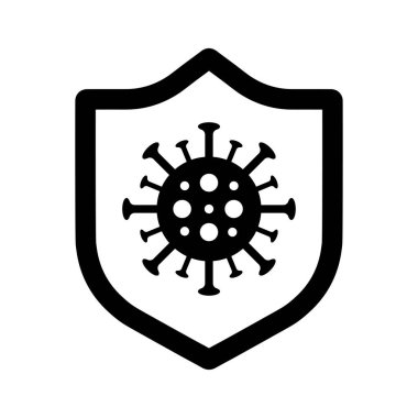 Corona 'yı önle, ev simgesini koru - Basit düzenlenebilir vektör EPS dosyası.