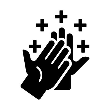 Temiz, el simgesi beyaz arka planda izole edilmiştir. Grafik ve web tasarımı veya ticari amaçlar için kullanın. Vektör EPS dosyası.