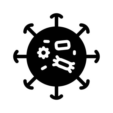 Bakteri, koronavirüs simgesi - Ticari amaçlar, yazdırma medyası, web veya herhangi bir tasarım projesi için kullanın. Vektör EPS dosyası.