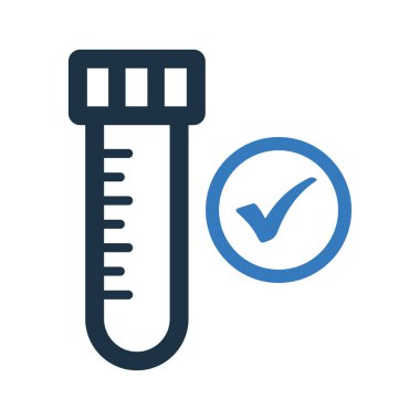 Coronavirus, test simgesi - Vektör EPS dosyası. Yazdırma medyası, web, stok resimleri, ticari kullanım veya herhangi bir tasarım projesi için mükemmel kullanım.