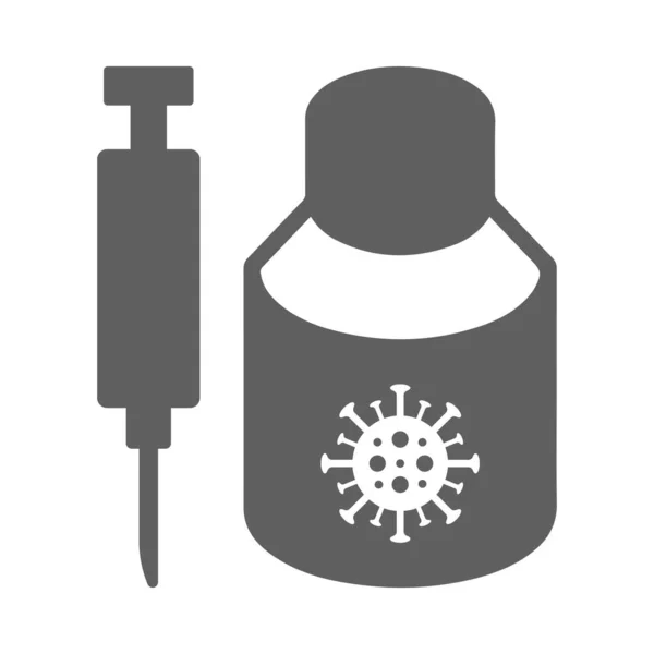 コロナワクチンアイコン 単純な編集可能なベクトルEpsファイル — ストック写真