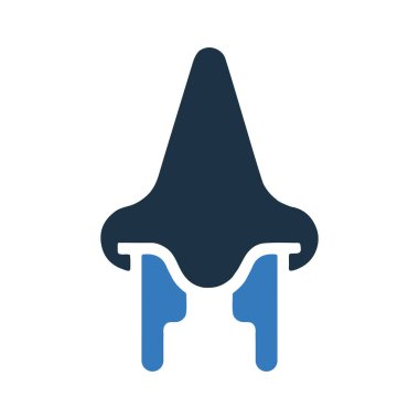 Soğuk algınlığı, grip, burun ikonu beyaz arka planda izole edilmiş. Grafik ve web tasarımı veya ticari amaçlar için kullanın. Vektör EPS dosyası.