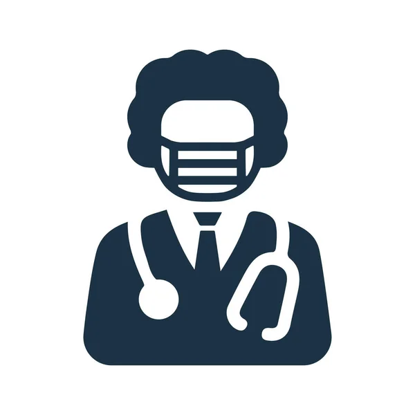 Doctor Masker Pictogram Eenvoudige Bewerkbare Vector Eps Bestand — Stockfoto