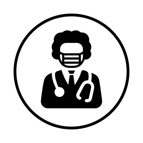 Doctor Masker Pictogram Eenvoudige Bewerkbare Vector Eps Bestand — Stockfoto