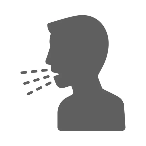 Coronavirus Coughing Icon Isolated White Background Use Graphic Web Design — Stock Photo, Image