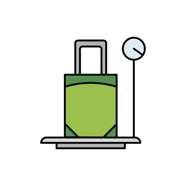 Gewicht Gepäck Kofferlinie Farbiges Symbol Elemente Des Flughafens Ikonen Der — Stockvektor