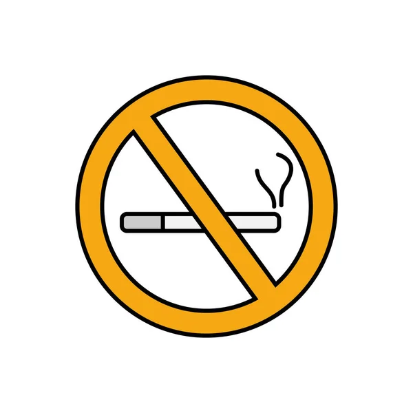 Smoking Healthcare Warning Line Colored Icon Elements Airport Travel Illustration — Vector de stock