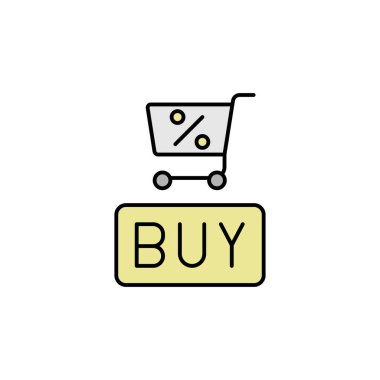 Alışveriş, alışveriş, torba hattı ikonu. Kara Cuma elementleri ve satış ikonu. Kaliteli grafik tasarım simgesi. Beyaz arka planda web, logo, mobil uygulama, UI, UX için kullanılabilir