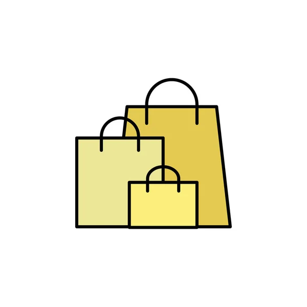 Shopping Bags Line Icon Elements Black Friday Sales Icon Premium — Archivo Imágenes Vectoriales