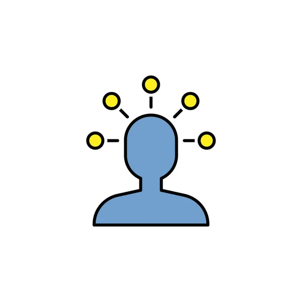 商业Seo 用户行彩色图标 团队合作的想法 符号和符号可用于白色背景的Web Logo Mobile App — 图库矢量图片