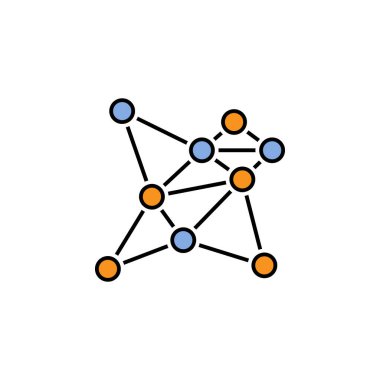 İş seosu, bağlantı hattı renkli simge. Fikir üzerinde takım çalışması. İşaretler ve semboller beyaz arkaplanda ağ, logo, mobil uygulama, UI, UX için kullanılabilir