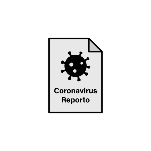 Informe Después Coronavirus Línea Icono Ilustración Los Signos Símbolos Pueden — Archivo Imágenes Vectoriales
