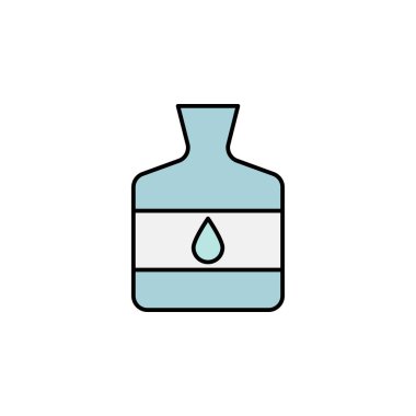 Şişe, yapıştırıcı ana hatları simgesi. Beyaz arka planda web, logo, mobil uygulama, UI, UX için kullanılabilir