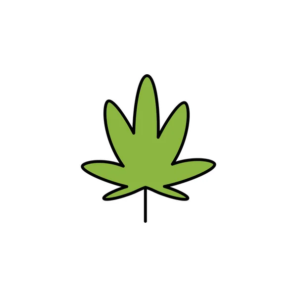 Icône Contour Marijuana Peut Être Utilisé Pour Web Logo Application — Image vectorielle