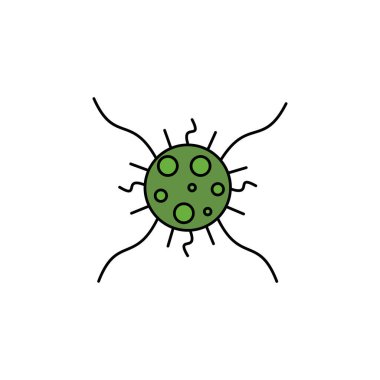 Bakteri virüsü çizgisi simgesi. Bakteri virüsü ikonlarının elementi. İşaretler simgeleri beyaz arkaplanda web logo mobil uygulaması UI UX için kullanılabilir