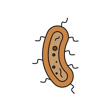 Bakteri virüsü çizgisi simgesi. Bakteri virüsü ikonlarının elementi. İşaretler simgeleri beyaz arkaplanda web logo mobil uygulaması UI UX için kullanılabilir