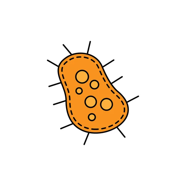 Вірусні Клітини Бактерій Вишиковуються Елемент Вірусу Бактерії Ілюструє Ікони Символи — стоковий вектор