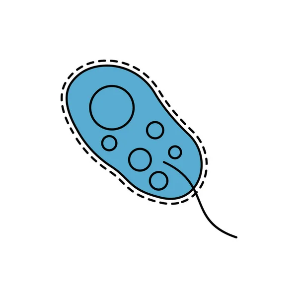 Icona Della Linea Del Virus Dei Batteri Tetra Cocco Elemento — Vettoriale Stock