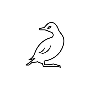 Guillemot çizgisi simgesi. İşaretler ve semboller beyaz zemin üzerinde ağ, logo, mobil uygulama, ui, ux için kullanılabilir