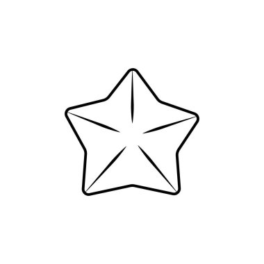 denizyıldızı çizgisi simgesi. İşaretler ve semboller beyaz zemin üzerinde ağ, logo, mobil uygulama, ui, ux için kullanılabilir