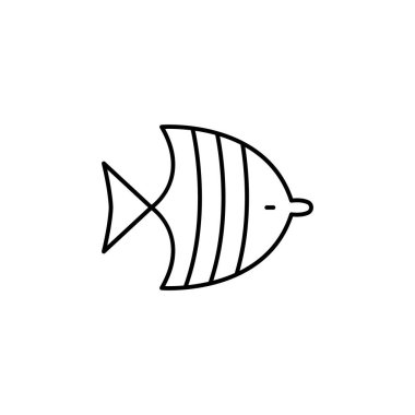 Balık hattı simgesi. İşaretler ve semboller beyaz zemin üzerinde ağ, logo, mobil uygulama, ui, ux için kullanılabilir
