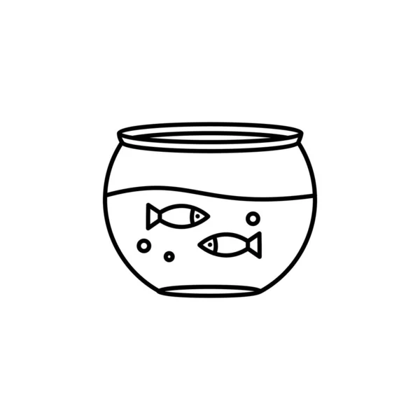 Icône Ligne Aquarium Signes Symboles Peuvent Être Utilisés Pour Web — Image vectorielle