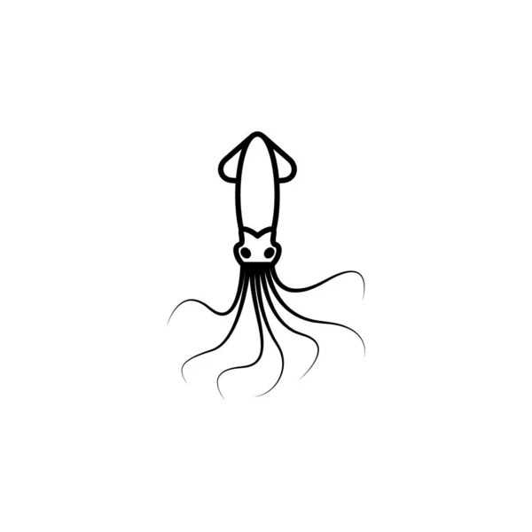 Icona Della Linea Calamari Segni Simboli Possono Essere Utilizzati Web — Vettoriale Stock