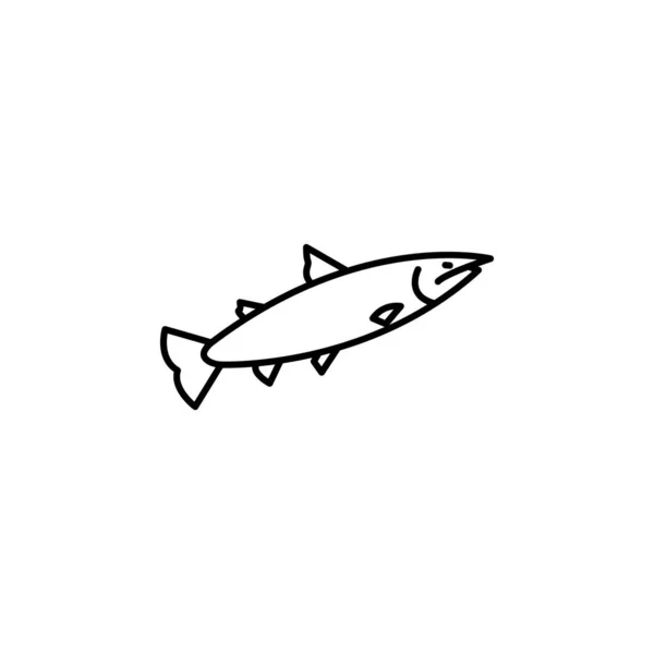 Somon Hattı Ikonu Şaretler Semboller Beyaz Zemin Üzerinde Logo Mobil — Stok Vektör
