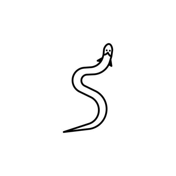 Icono Línea Anguila Signos Símbolos Pueden Utilizar Para Web Logotipo — Vector de stock