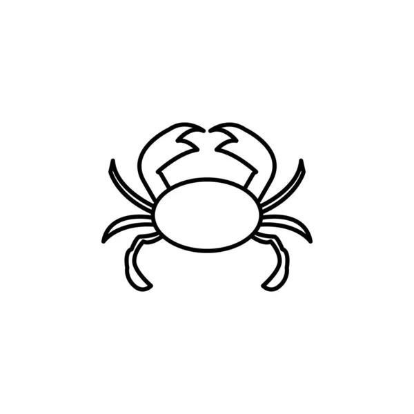 Ikona Linii Kraba Znaki Symbole Mogą Być Używane Sieci Web — Wektor stockowy