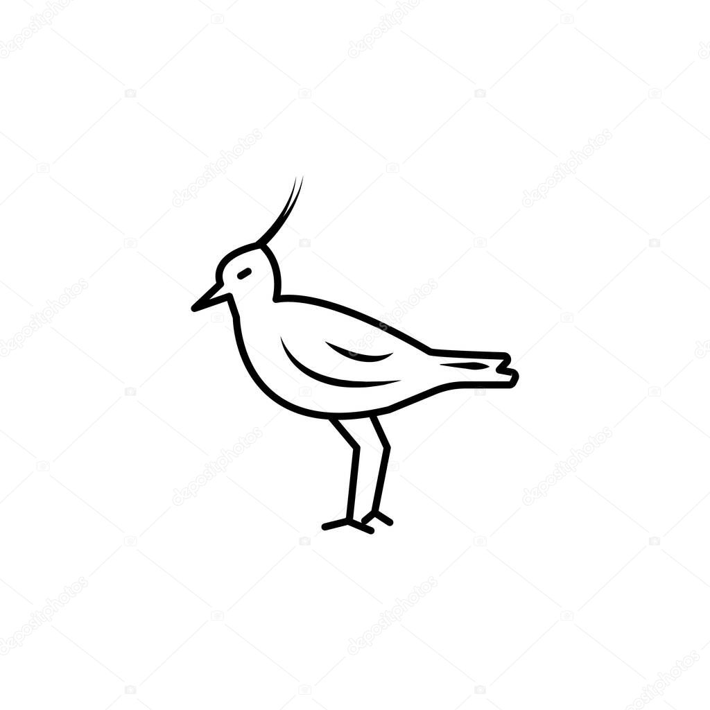 lapwing line icon. signs and symbols can be used for web, logo, mobile app, ui, ux on white background