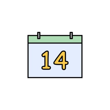 Takvim, tarih simgesi. İşaretler ve semboller beyaz arkaplanda ağ, logo, mobil uygulama, UI, UX için kullanılabilir